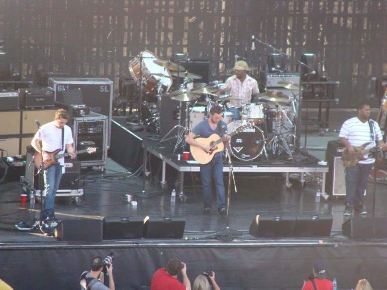 Phillip Phillips and his band at the Gorge.